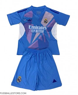 Günstige Real Madrid Torwart Heimtrikotsatz Kinder 2024-25 Kurzarm (+ Kurze Hosen)